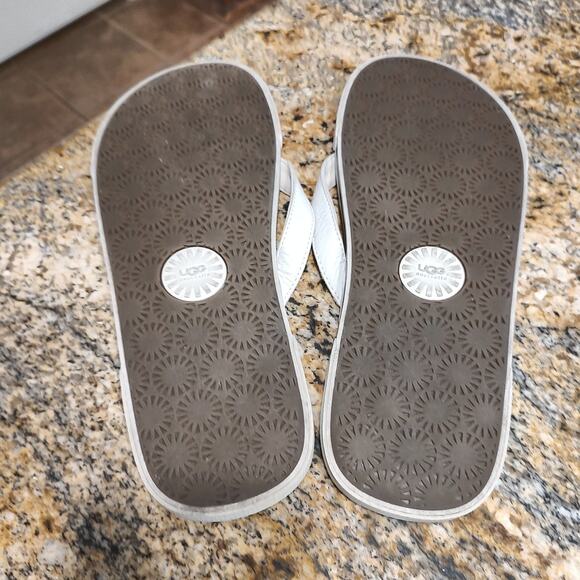 UGG Australia White Mens Flip Flops Size 11 ID F27012K main image 5